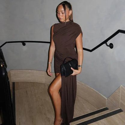 Melissa Draped & Ruched Mini Dress