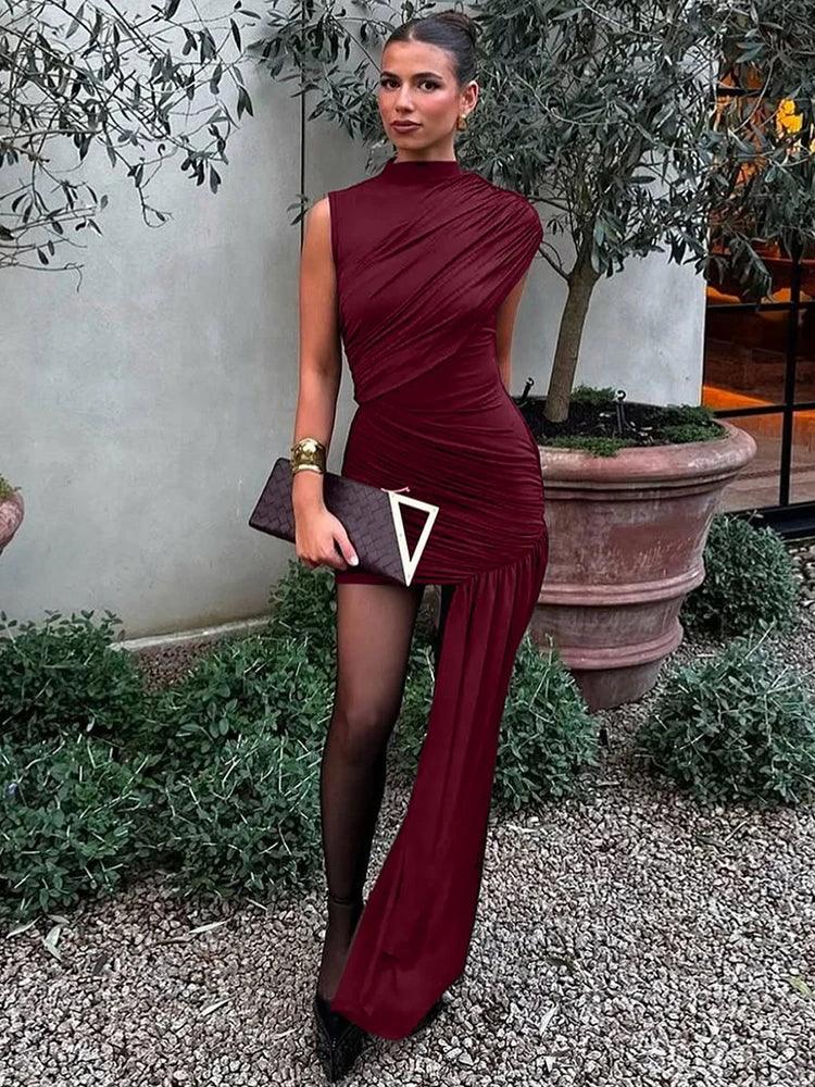 Melissa Draped & Ruched Mini Dress