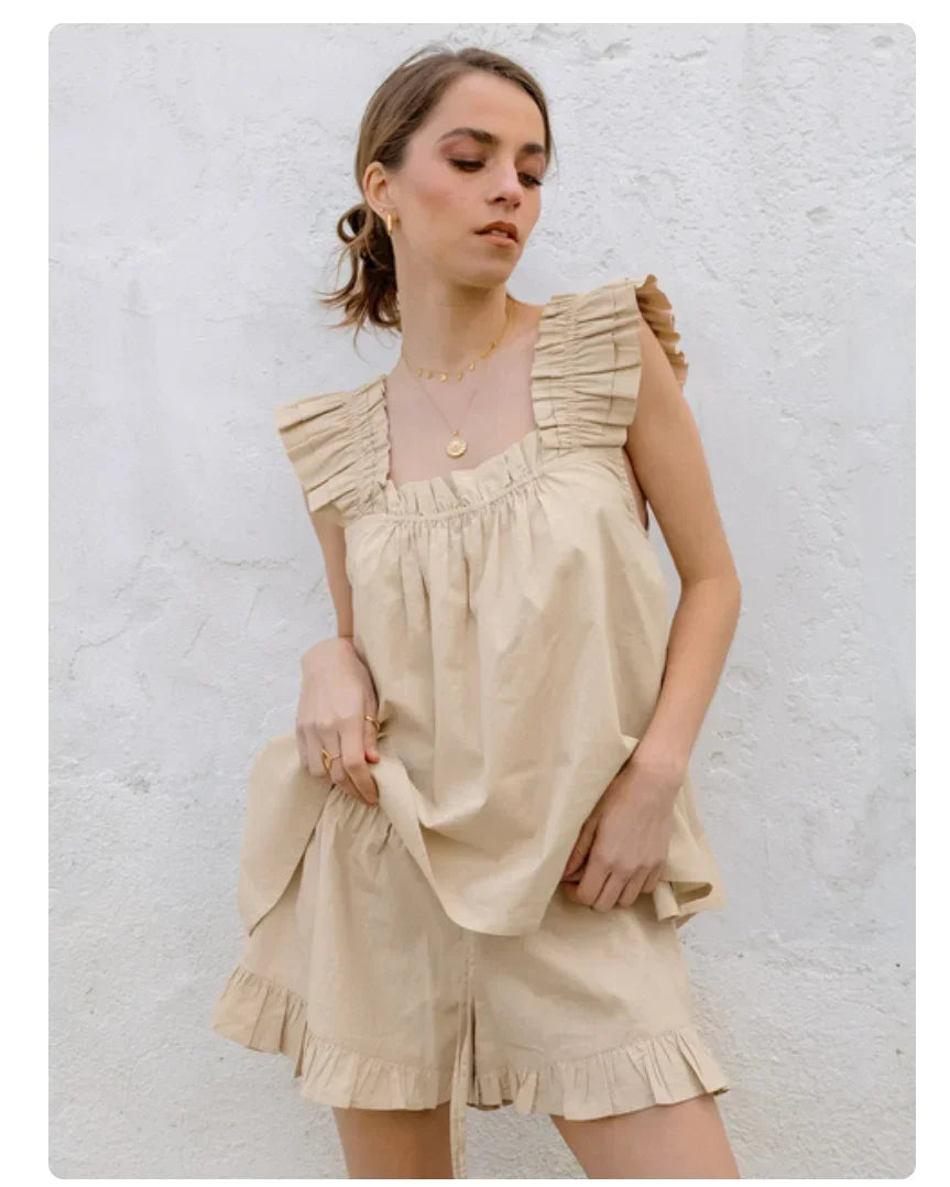 Boho Cotton Sweetheart Lounge Set