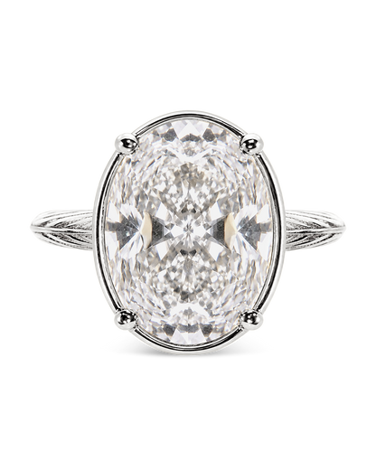 Sterling Silver Oval Cut CZ Cocktail Ring