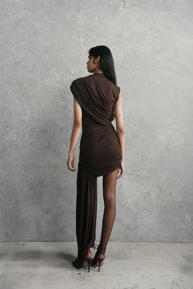 Melissa Draped & Ruched Mini Dress