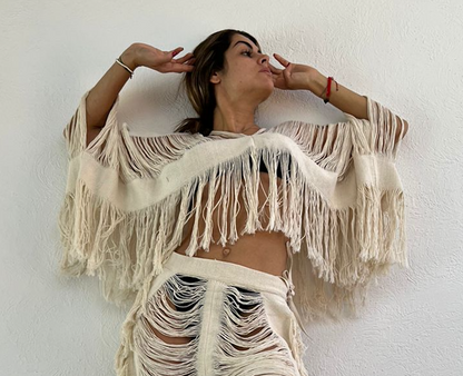 Handmade Frayed Beach Boho Top "EMILIA" by ALLE BOHO