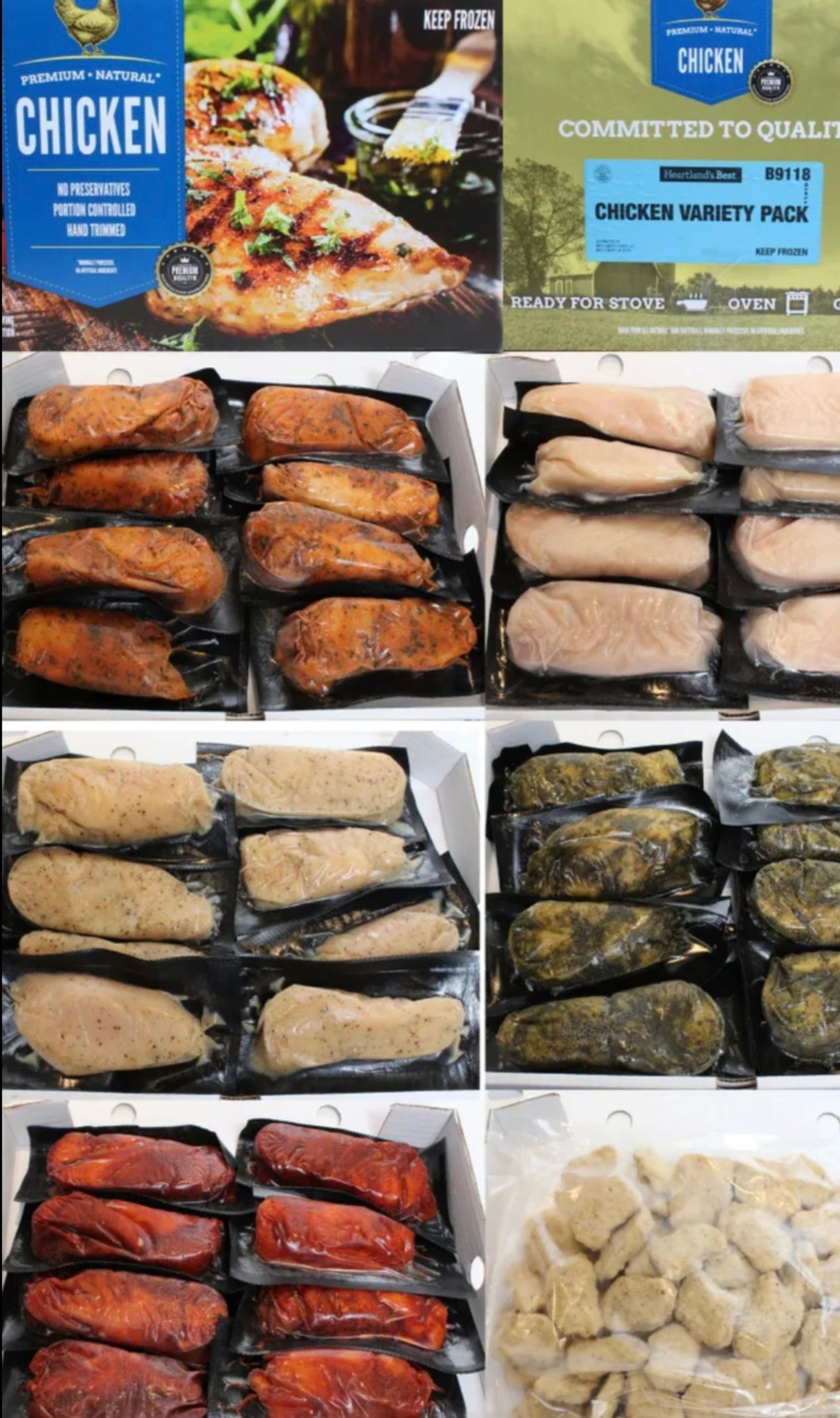 SUPREME QUALITY 6 PACK PORK SET.