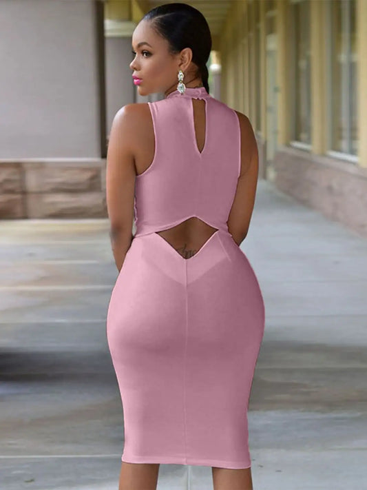 Universal Cutout Mock Neck Sleeveless Dress