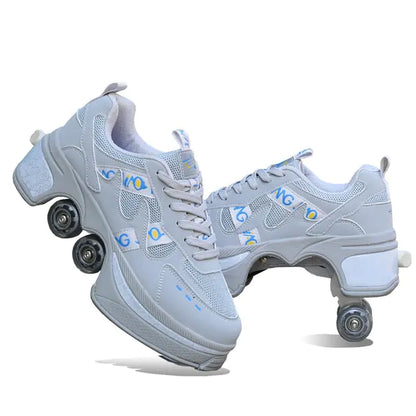 Casual Sneakers Walk Roller Skates