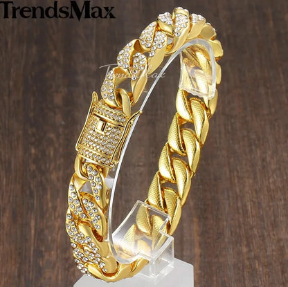 Universal Miami Gold Curb Cuban Bracelet