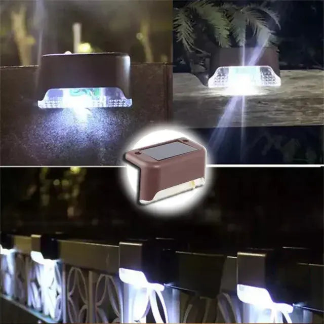 Universal Warm White LED Solar Step Lamp