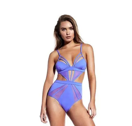 One-Piece Solid Color Swimsuit & Bikini Set