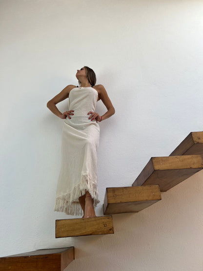 Handmade Boho Beach Maxi Dress "CRUSSY", by ALLE BOHO