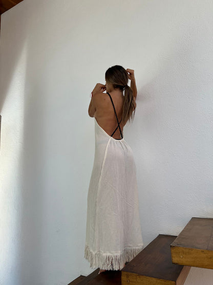 Handmade Boho Beach Maxi Dress "CRUSSY", by ALLE BOHO