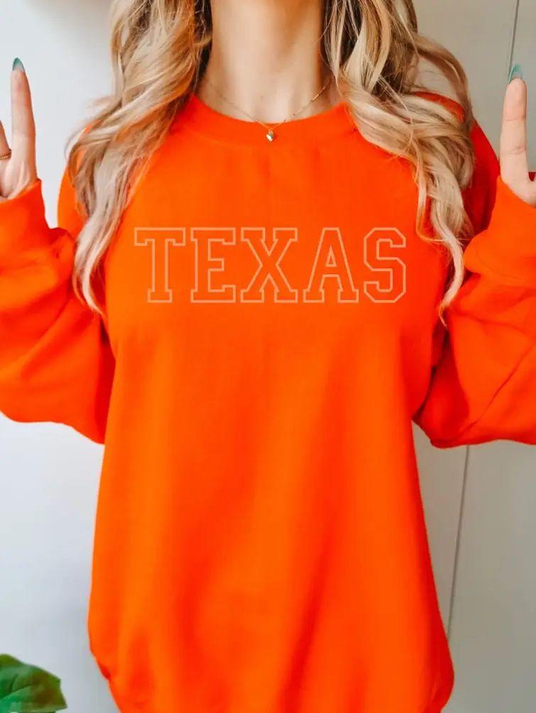 Custom Varsity Letter Outline Game Day Sweatshirt