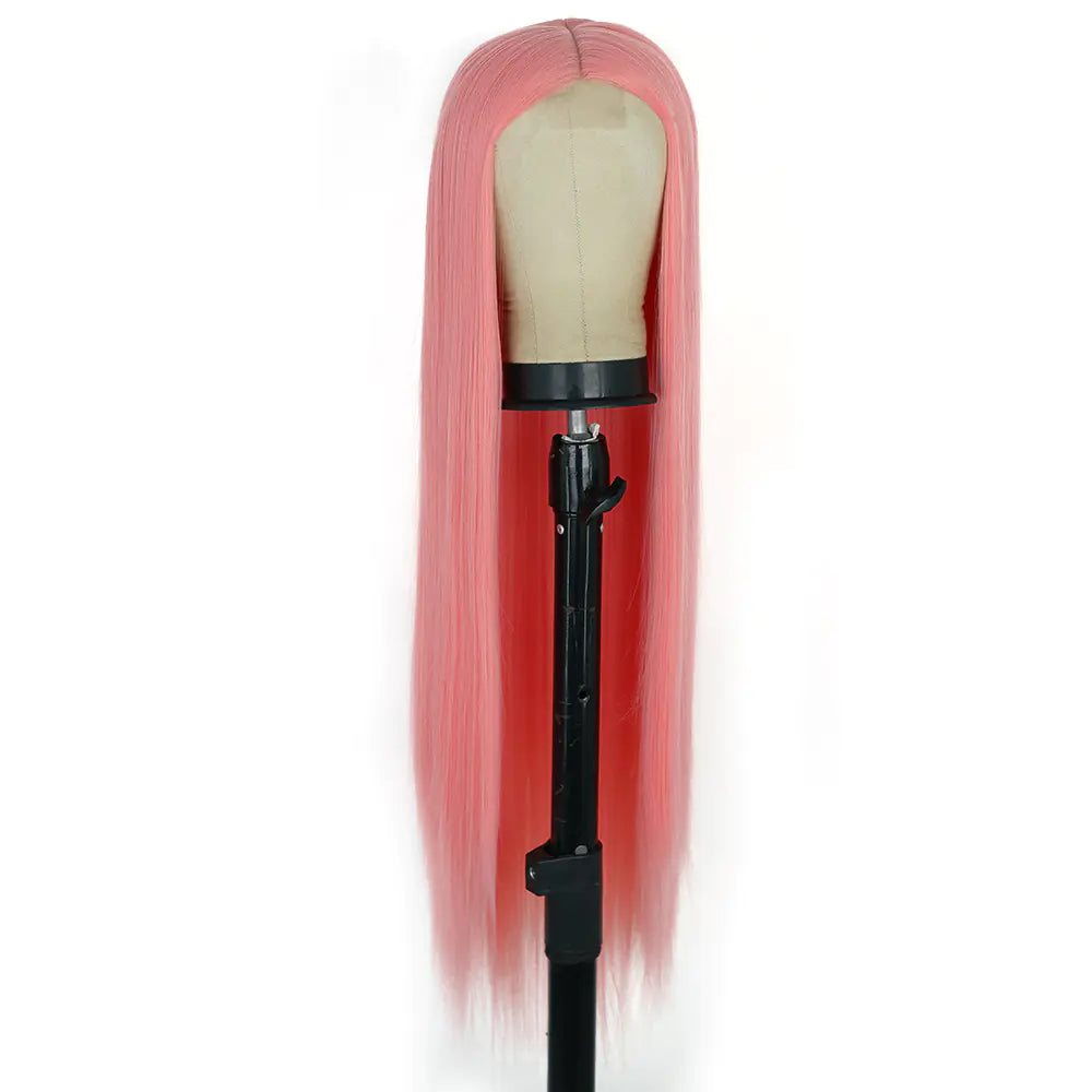 Front Lace Long Straight Hair Synthetic Wig