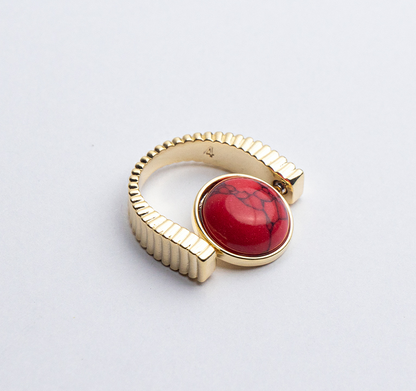 Natural Stone Fidget Spinner Rings for Stress Relief