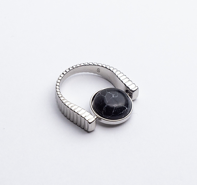 Natural Stone Fidget Spinner Rings for Stress Relief