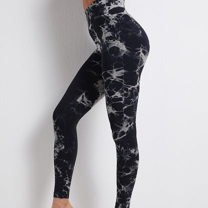 High Waist Tie-Dye Yoga Pants for Women