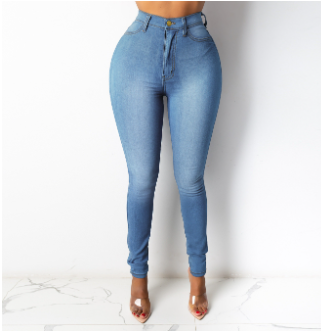 Women's White High Waisted Skinny Jeans with Pockets
