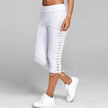 Slim-Fit Multicolor Track Pants with Eyelet Straps