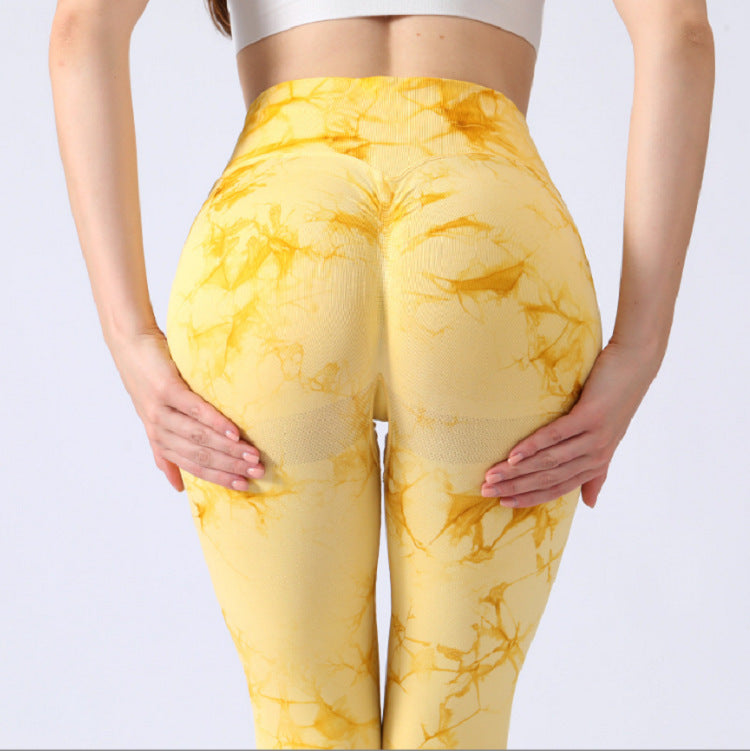 Women's Tie-Dye High Waist Yoga Pants for Fitness