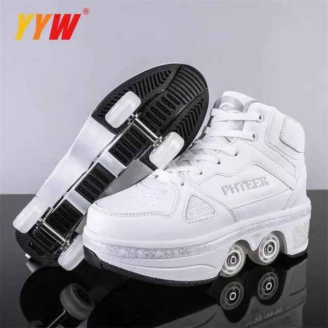 Casual Sneakers Walk Roller Skates