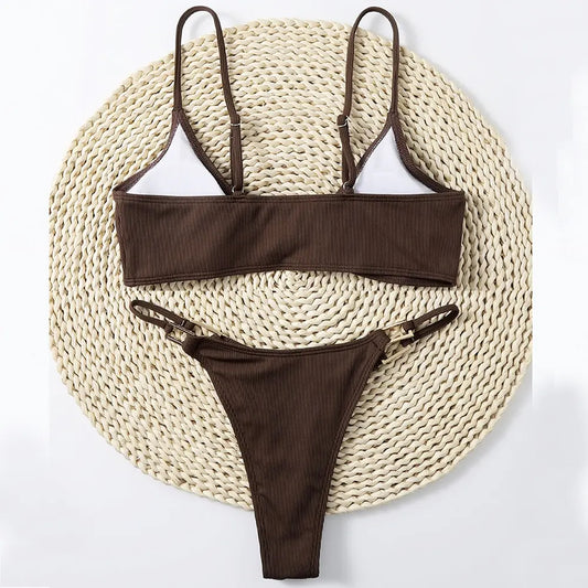 Universal Sexy Ribbed Micro Bikini