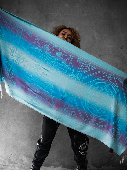 DHARMA AMETHYST ✦ Teal Festival Shawl