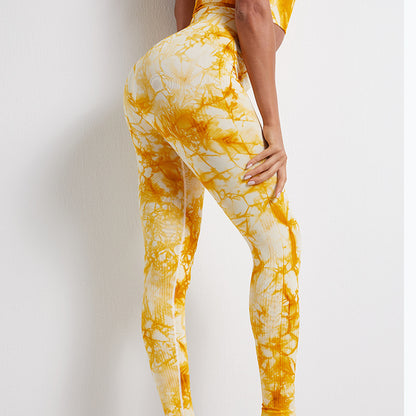 High Waist Tie-Dye Yoga Pants for Women