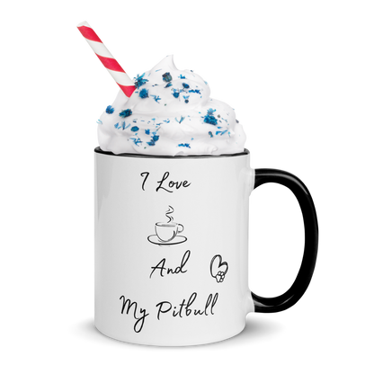 Loves Pitbull & Coffee - Colored Mug