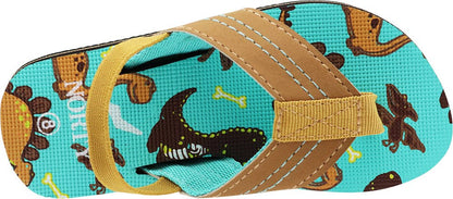Norty Toddler Flip Flops for Kids Baby Boys Girls Elastic