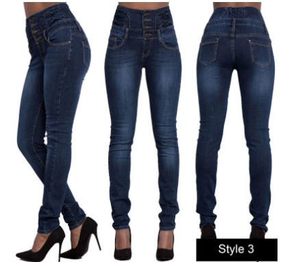 High-Waisted Skinny Jeans for Autumn and Winter