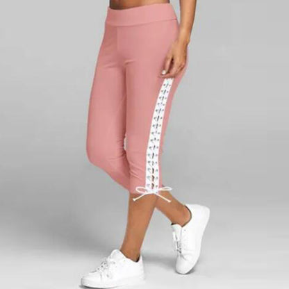 Slim-Fit Multicolor Track Pants with Eyelet Straps