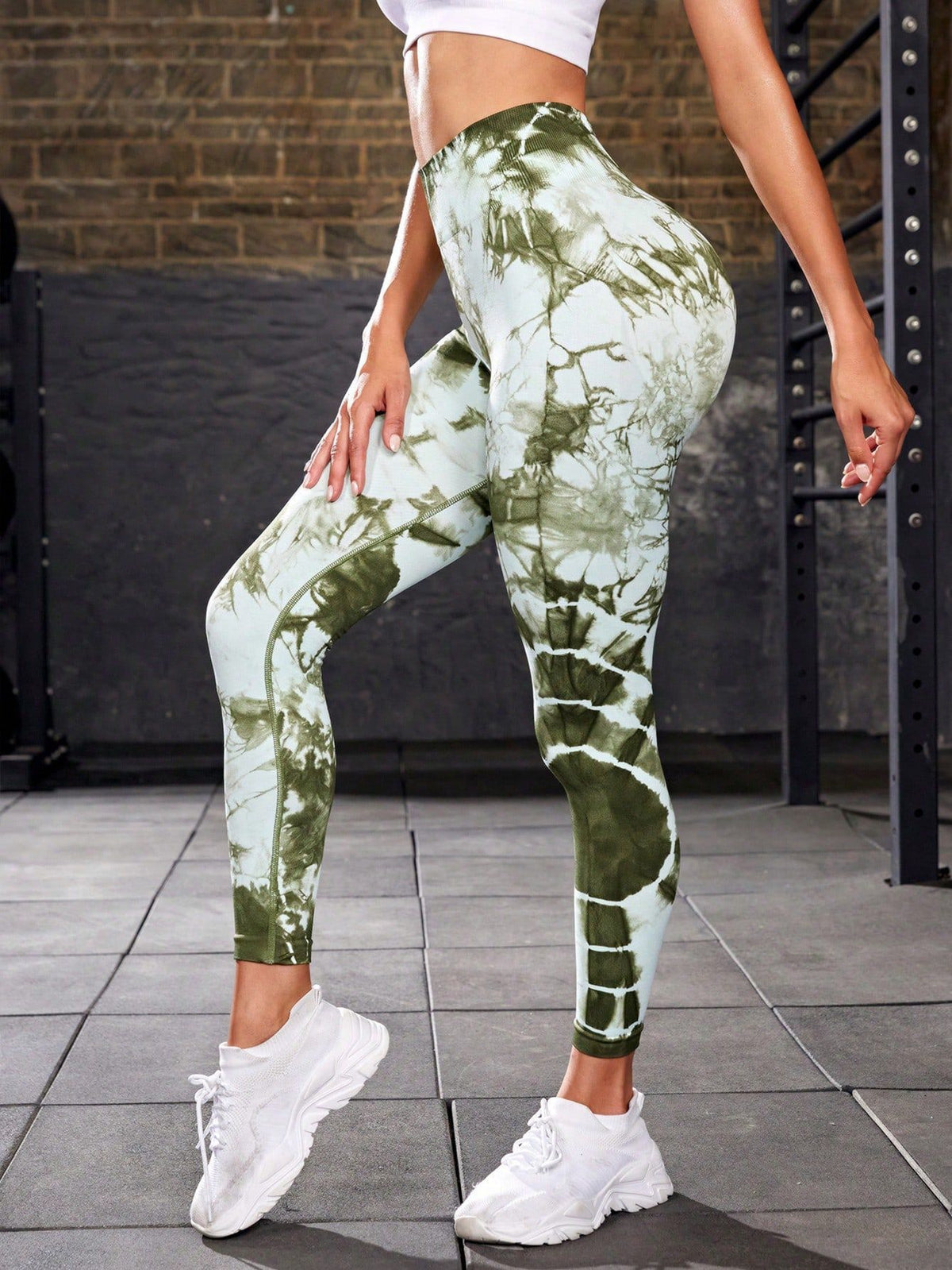 Tie-Dye High Waist Yoga Tights with Hip Lift
