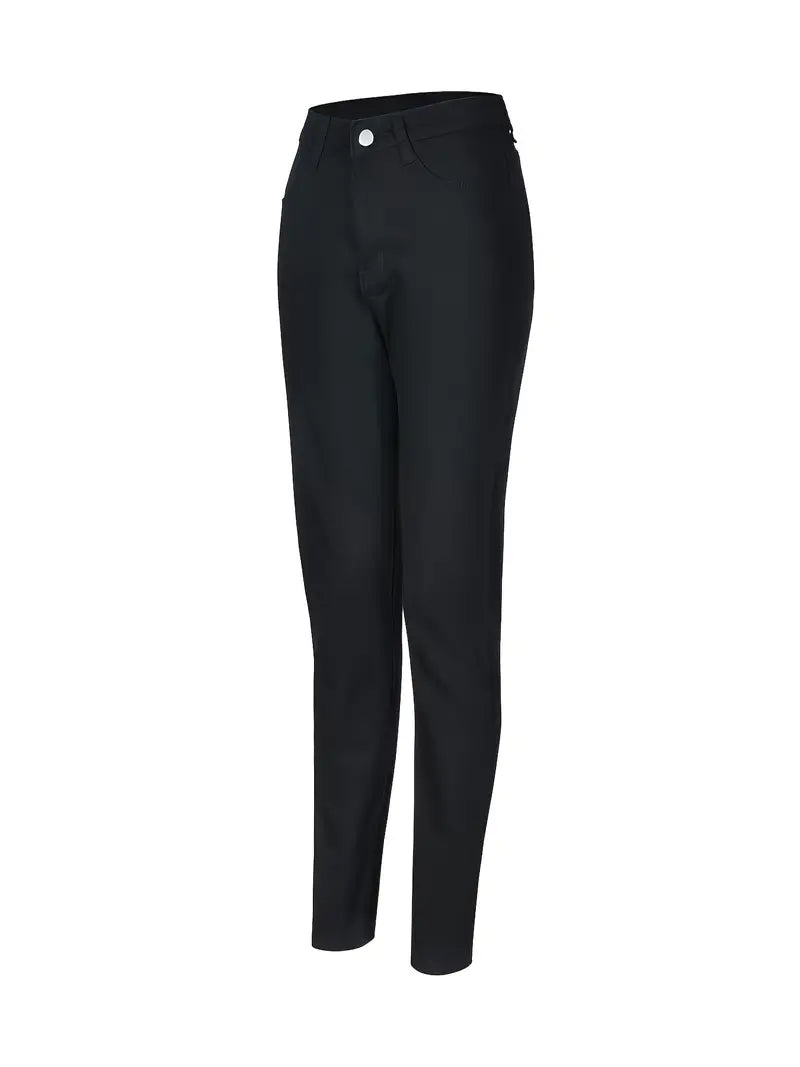 Women's Black High Waist Skinny Jeans with Pockets