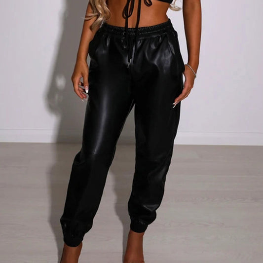 Fashionable Elastic Waist Casual Harem Pants