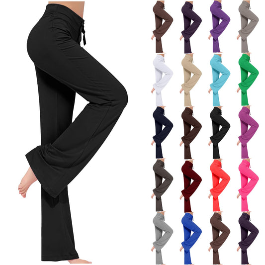 Plus Size Yoga Pants for Women 2024 Fall Fashion Casual Drawstring Elastic High Waist Wide Leg Workout Pants Loose Fit Comfy Trousers Loungewear Pajamas