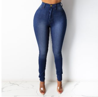 Women's White High Waisted Skinny Jeans with Pockets