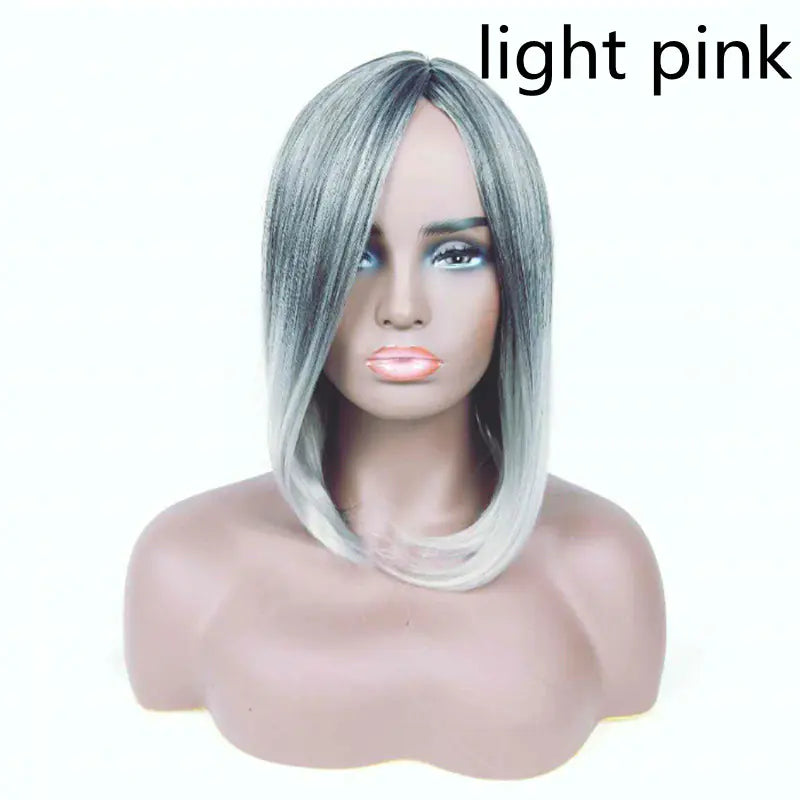 Gradient Long Straight Hair High-Temperature Wig