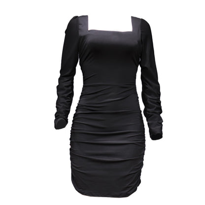 Hollow Out Long Sleeve Strap Tight Dress
