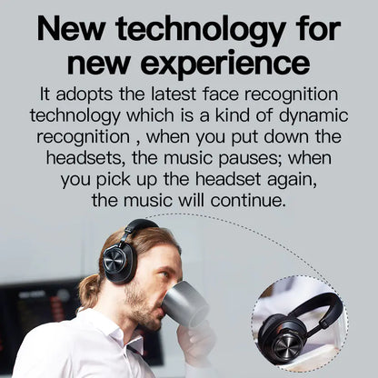 New T7 Bluetooth Headphones with Active Noise Cancelling