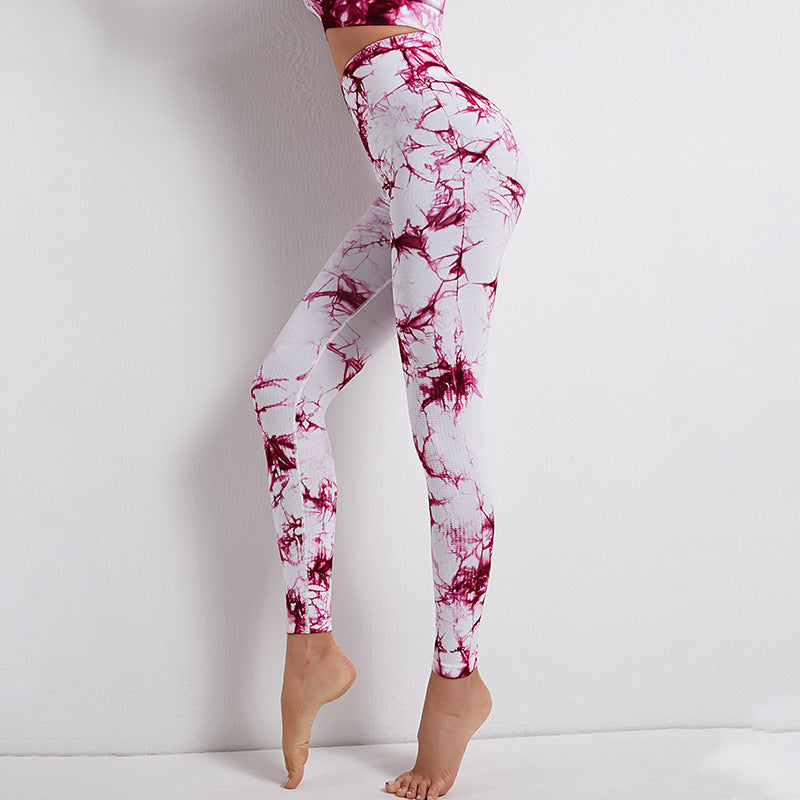 High Waist Tie-Dye Yoga Pants for Women