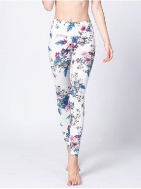 Women's Quick-Dry Yoga Pants with Print and Stretch Fit