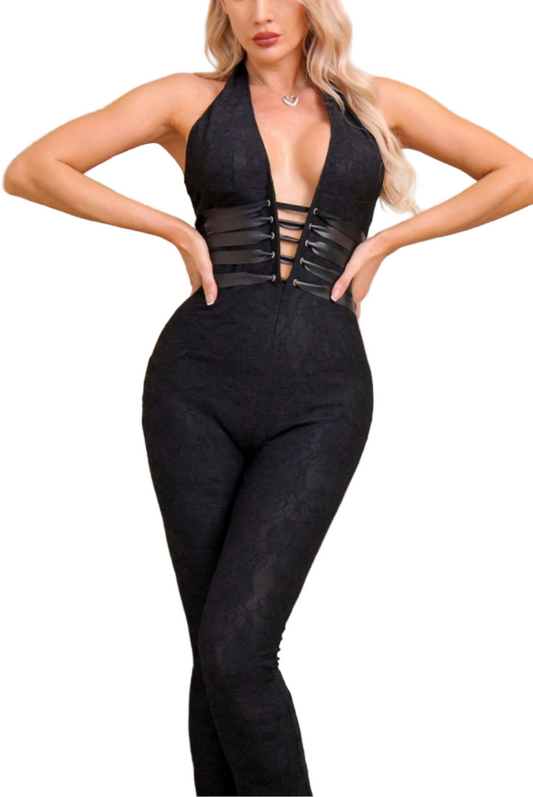 Black lace jumpsuit