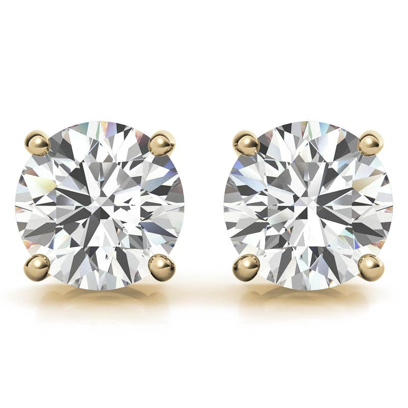3.00 CTW Lab Grown Diamond Stud Earrings | 14k Gold | G-VS Round Cut | AGI Certified