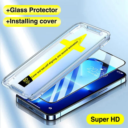 8K High End Tempered Glass Plus Screen Protector With Alignment Mounting Cover