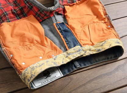 Men's Vintage Style Ripped Denim Jeans (Slim Fit)