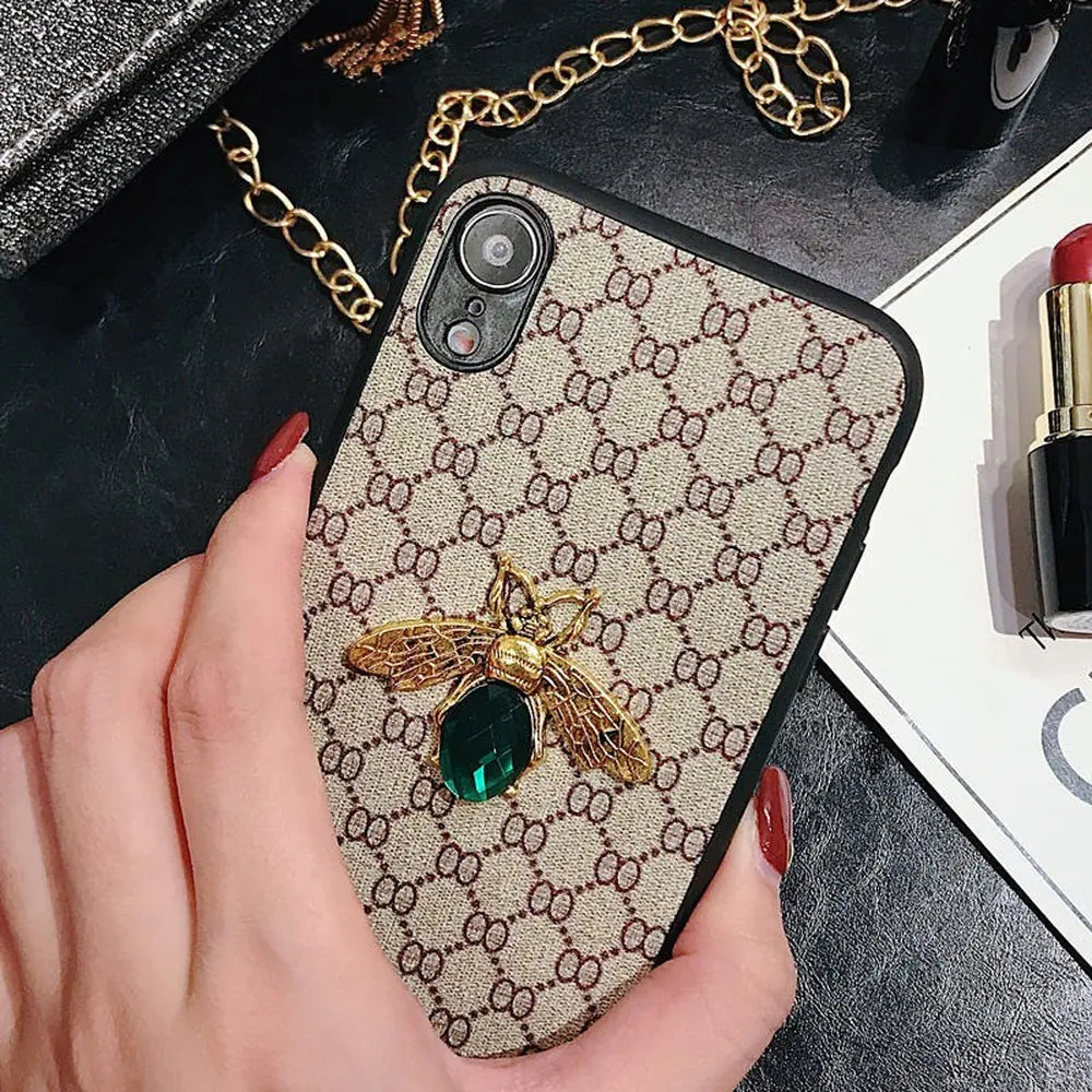 Bee Design Colorful Diamond iPhone Case for Various Models