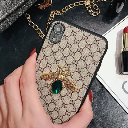 Bee Design Colorful Diamond iPhone Case for Various Models