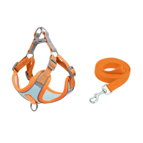 Reflective Anti-Breakaway Vest with Dog Leash for Medium Dogs