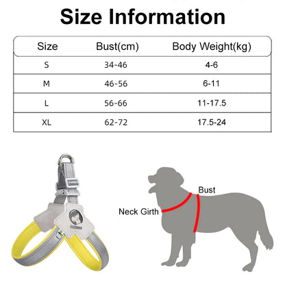 Reflective Safety Harness Vest for Small to Medium Dogs