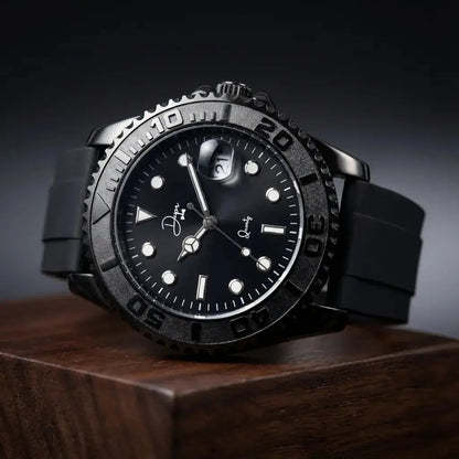 Minimalist Quartz Watch - The Dark Night Black Edition