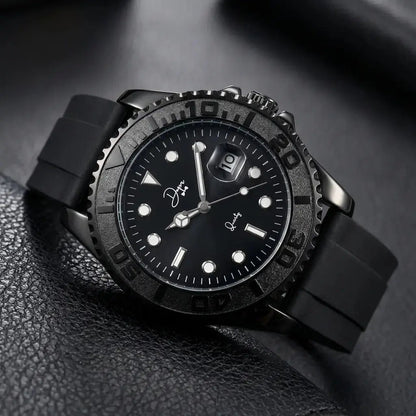 Minimalist Quartz Watch - The Dark Night Black Edition